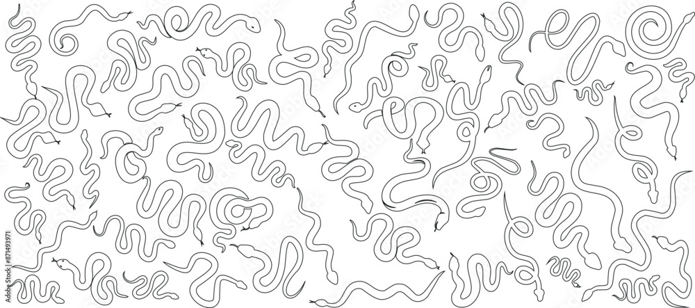snake line illustration, monochrome snake vector art featuring wavy snakes line art snake line illustration, monochrome snake vector art featuring wavy snakes line art