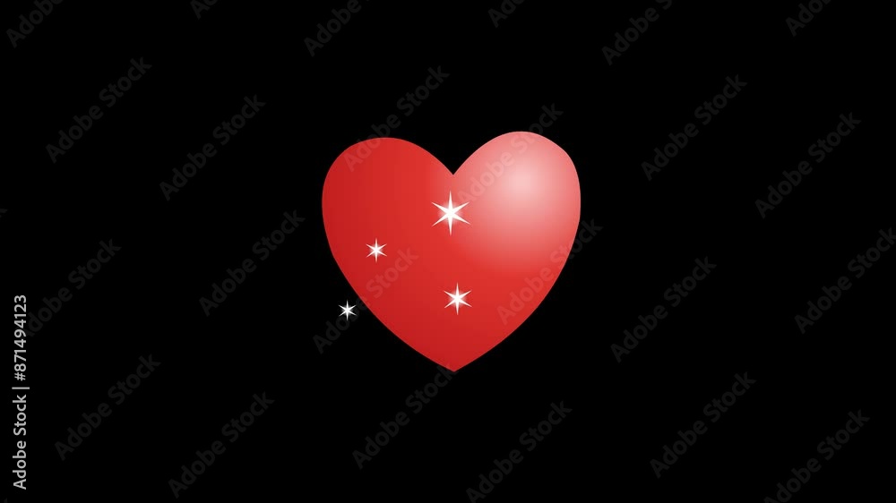 Animated Heart and Glowing Lights Animated Heart and Glowing Lights