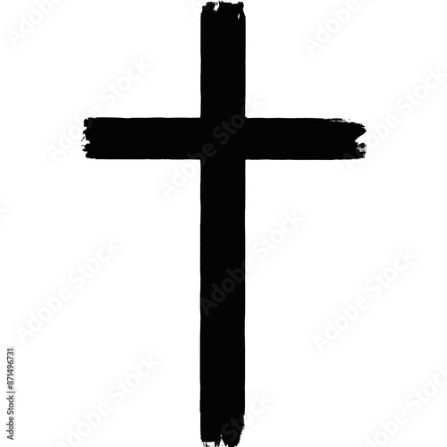 Religion symbol. christian cross vector symbol flat and outline style. Cross symbols. Crucifix. Jesus Christian goddess
