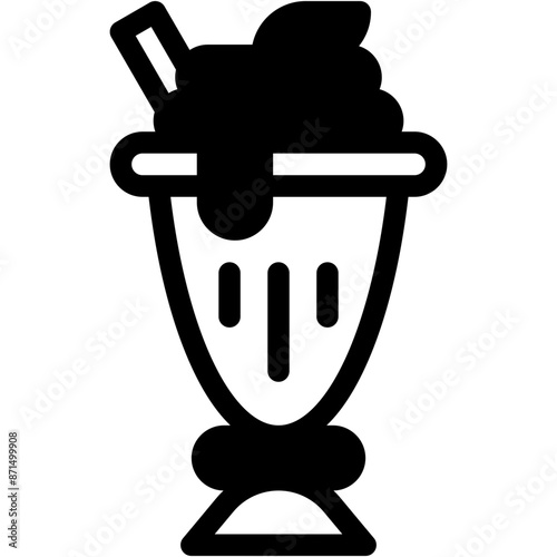 Vector Icon Milkshake, Drink, Beverage, Cream, Summer, Cold Drink
