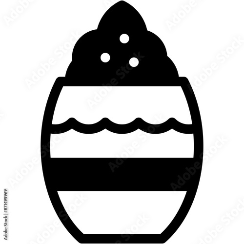 Vector Icon Dalgona, Dessert, Coffee, Drink, Sugar, Beverage