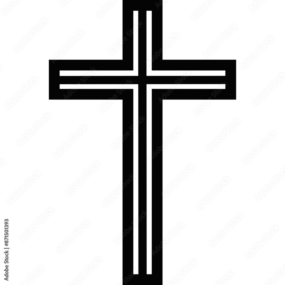 Religion symbol. christian cross vector symbol flat and outline style. Cross symbols. Crucifix. Jesus Christian goddess Religion symbol. christian cross vector symbol flat and outline style. Cross symbols. Crucifix. Jesus Christian goddess