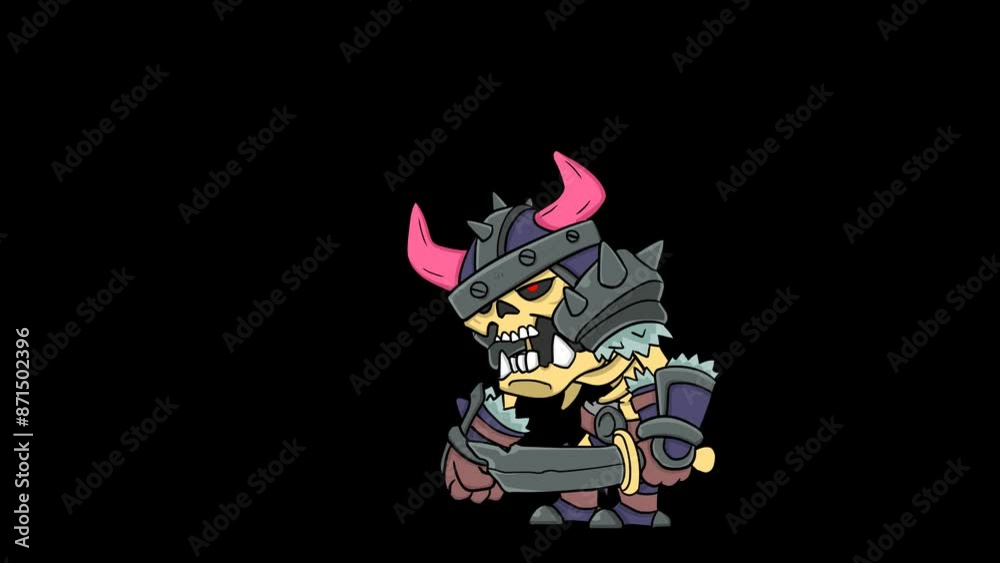 Skeleton Samurai Warrior Animated Character Skeleton Samurai Warrior Animated Character
