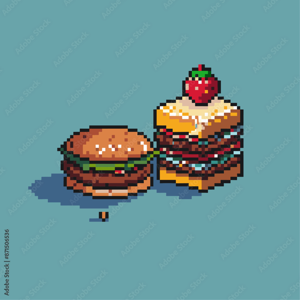 Retro-Inspired Pixel Art Collection of Fast Food Retro-Inspired Pixel Art Collection of Fast Food
