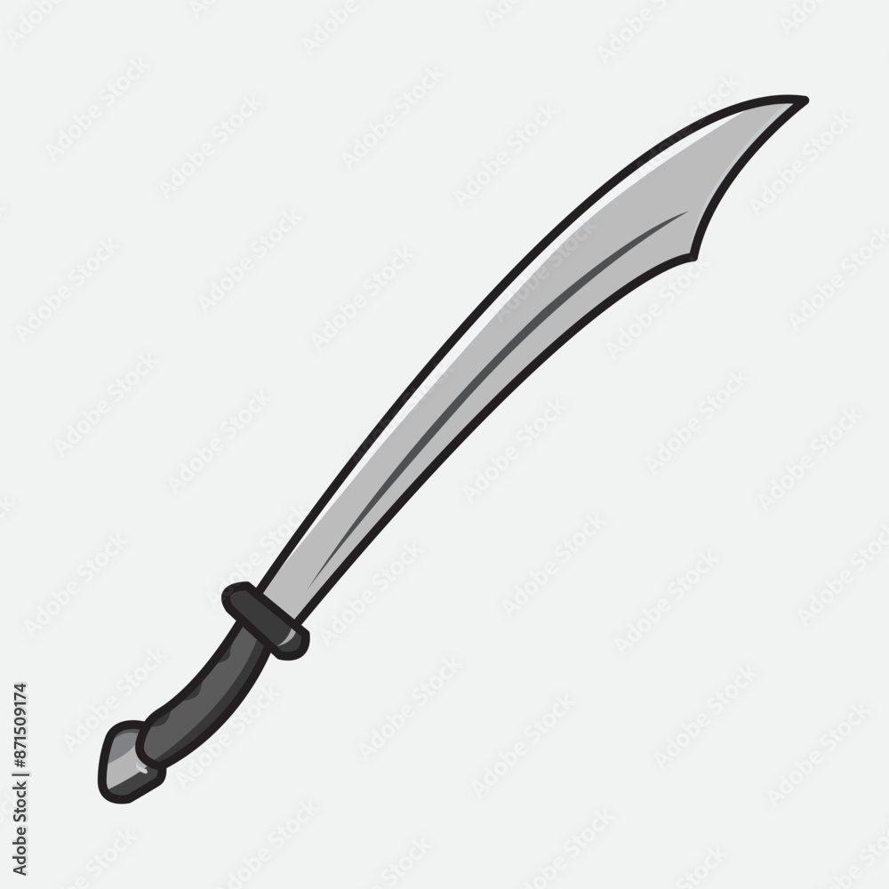 Obraz premium Vector illustration Sword. Vector design Sword. Sword Vector Cartoon design illustration and icon for website, digital and print