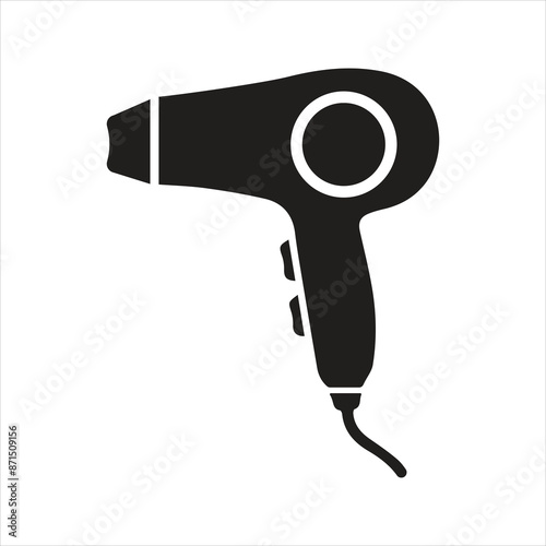 Hair dryer icon. Electric hairdryer icon
