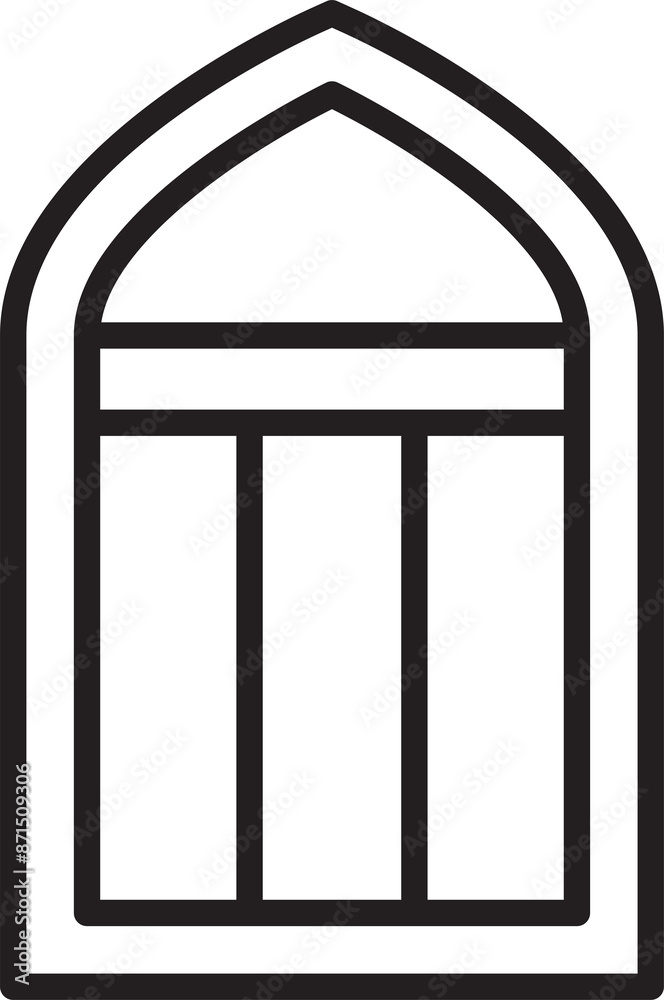 Arch Window Icon Line Art Arch Window Icon Line Art