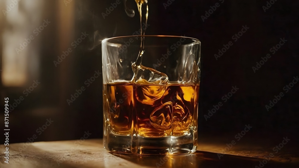 a richly aged glass of whisky in a crystal tumbler a richly aged glass of whisky in a crystal tumbler
