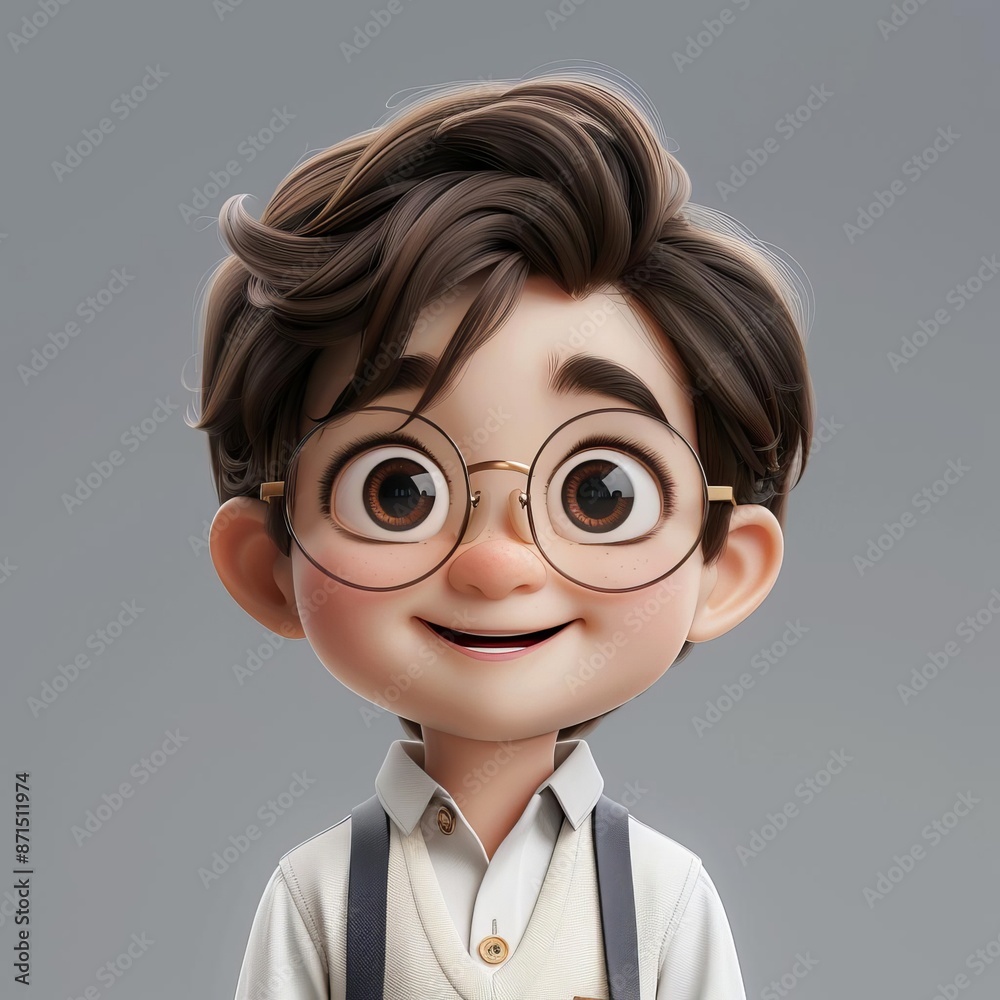 A cute little boy with glasses A cute little boy with glasses