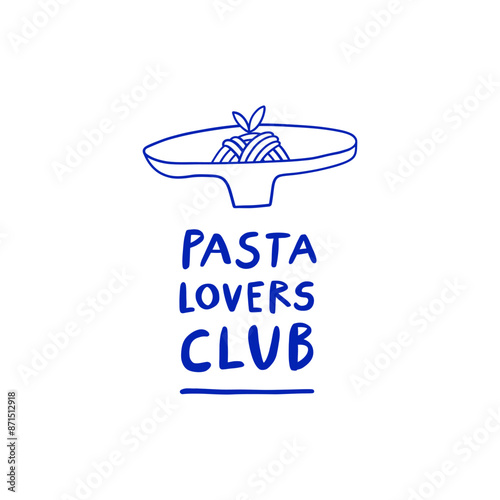 Pasta Lovers Club t shirt design 