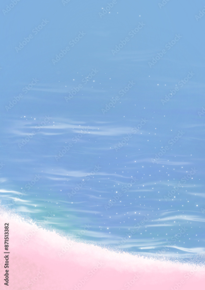 Obraz premium Pink Beach background illustration