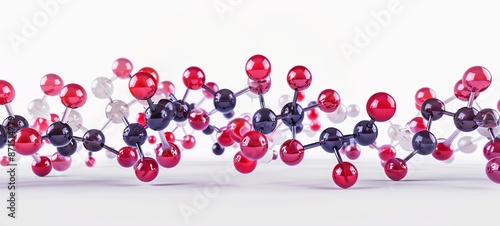 Phenylalanine molecule on a white background. Chemical model.  photo