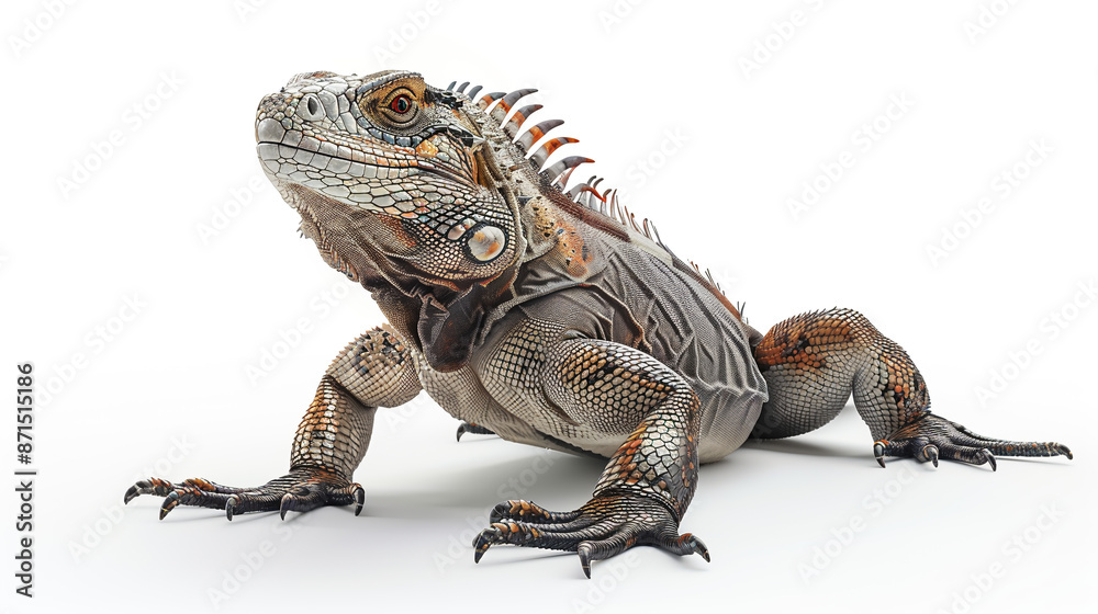 iguana isolated on white iguana isolated on white