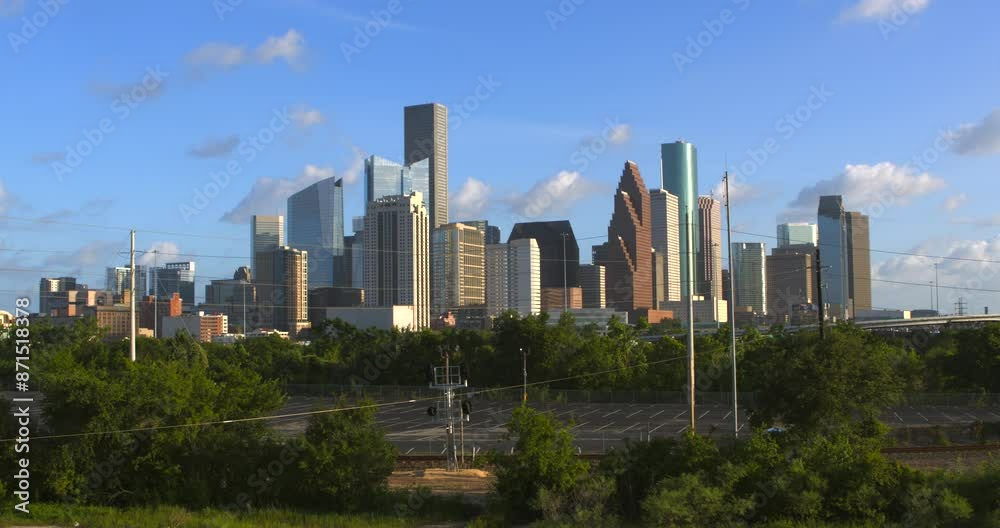 Establishing shot of downtown Houston, Texas Establishing shot of downtown Houston, Texas