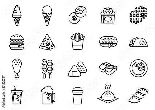 飲食アイコン01　Food and Beverage Icons