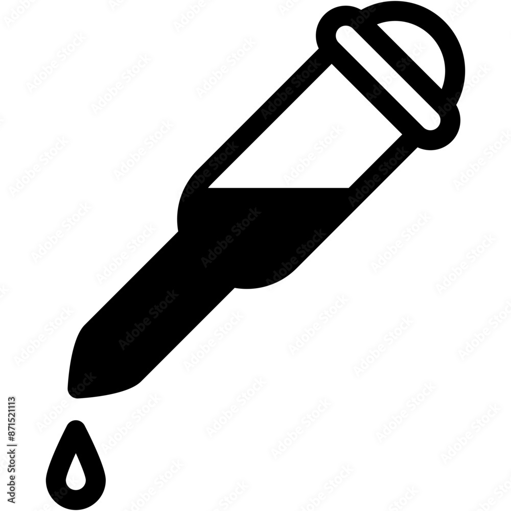 Eyedropper, Dropper, Test, Dosage, Construction And Tools Icon
