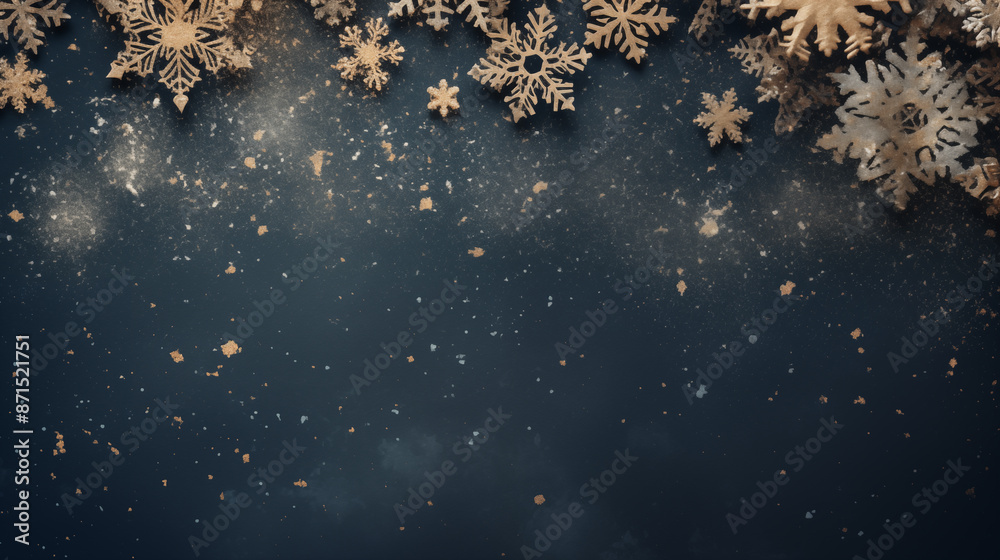Fototapeta premium Christmas decoration on dark background