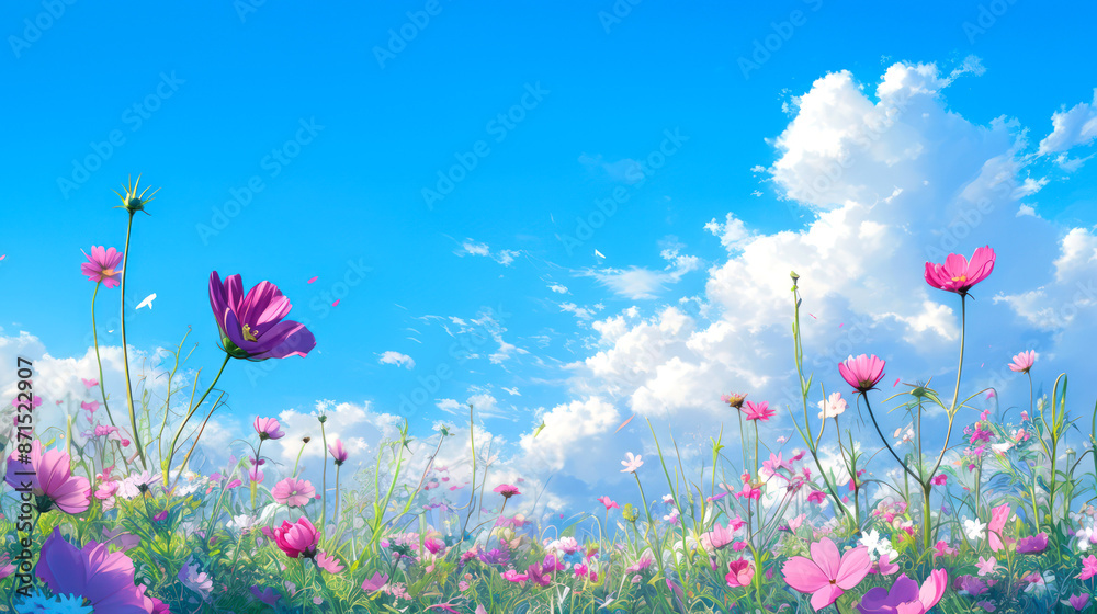 vector art beautiful flower in the garden style art anime vector art beautiful flower in the garden style art anime