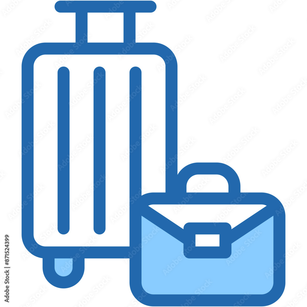 Fototapeta premium Vector Icon Baggage, Suitcase, Travel, Holidays, Luggage, Briefcase