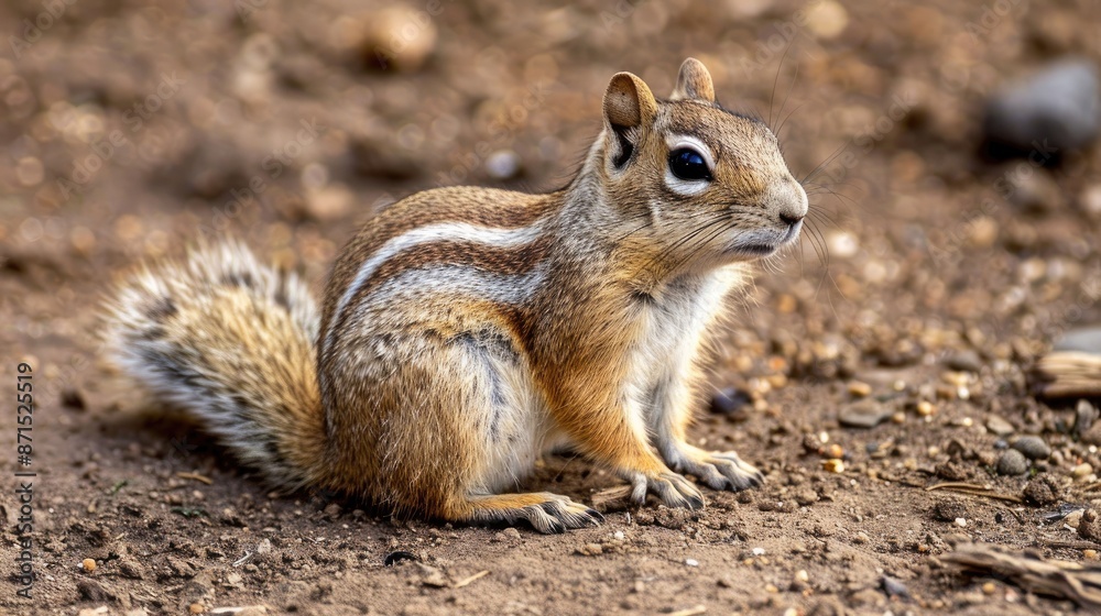 Portrait of a Richardson s Ground Squirrel in natural habitat Portrait of a Richardson s Ground Squirrel in natural habitat