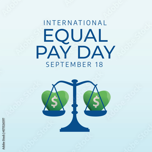 vector graphic of International Equal Pay Day ideal for International Equal Pay Day celebration.
