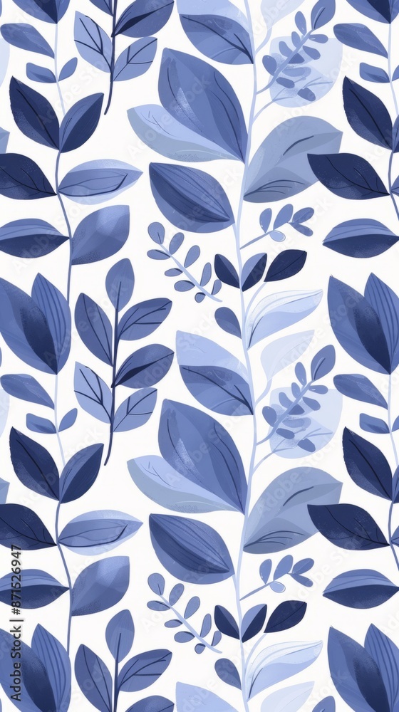 Blue Floral Wallpaper Pattern Blue Floral Wallpaper Pattern