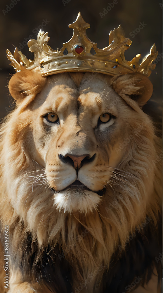 Fototapeta premium a with a golden crown on his head