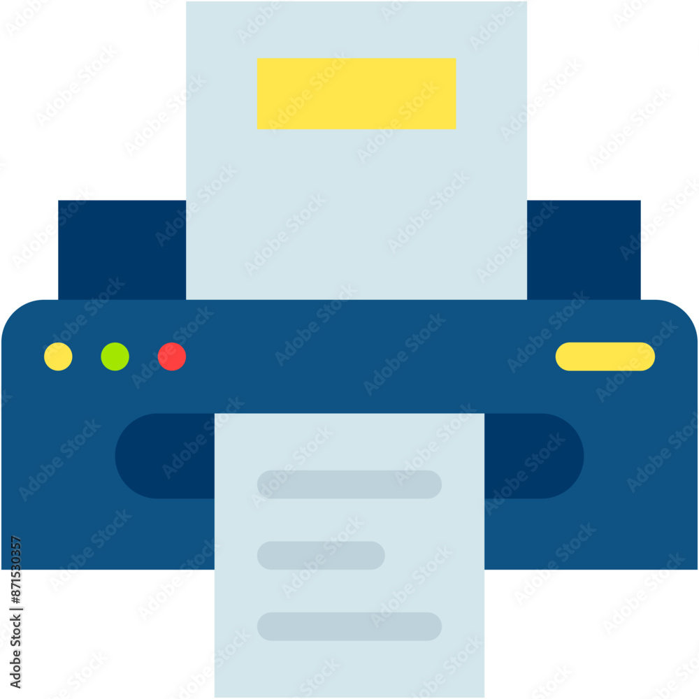 Fototapeta premium Vector Icon Printing, Printer, Print, Technology, Ink
