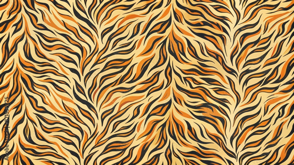 Vibrant, hand-drawn tiger skin pattern on a subtle, cream-colored background, featuring bold, abstract shapes and minimalist, organic textures. Vibrant, hand-drawn tiger skin pattern on a subtle, cream-colored background, featuring bold, abstract shapes and minimalist, organic textures.