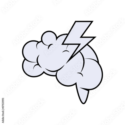 Brainstorm Icon. Inspiration. Brainwave Symbol - Vector.