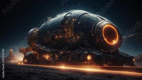 Wallpaper Mural Space Industry - Deep, dark backgrounds with bright spots and rays of light, inspired by the starry sky Torontodigital.ca