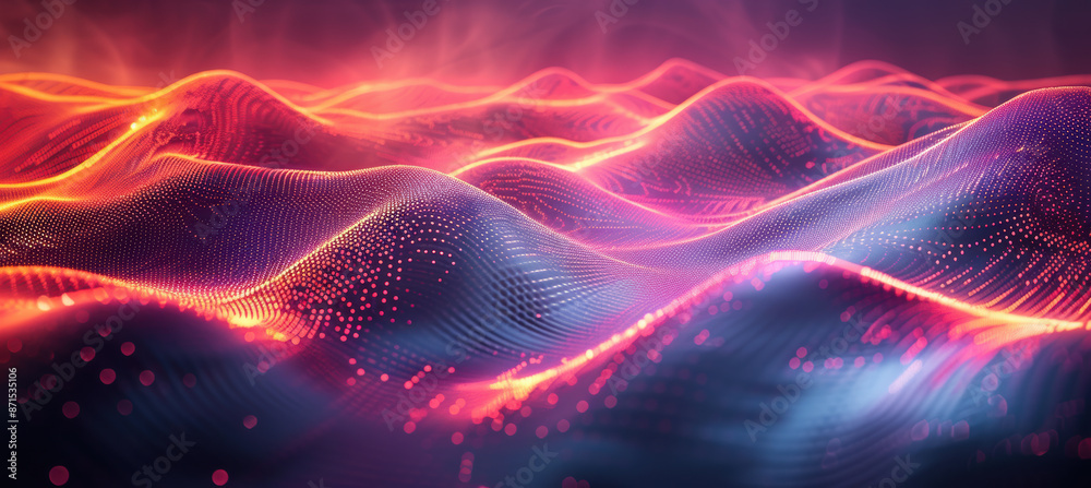 Abstract Neon Lines with Holographic Effects Abstract Neon Lines with Holographic Effects