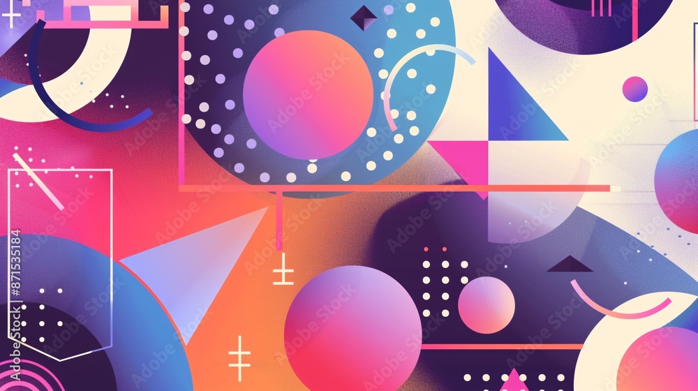 Fototapeta premium Abstract Geometric Design with Vibrant Colors