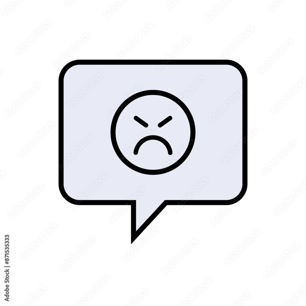 Complaint Icon, Grievance. Unsatisfactory, Unacceptable Expression. Gripe, Disorder Symbol - Vector. Complaint Icon, Grievance. Unsatisfactory, Unacceptable Expression. Gripe, Disorder Symbol - Vector.