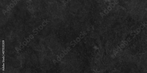 Dark black limestone concrete texture grunge backdrop background anthracite. Panorama dark grey black slate background or texture. Black texture chalk board and black board background.