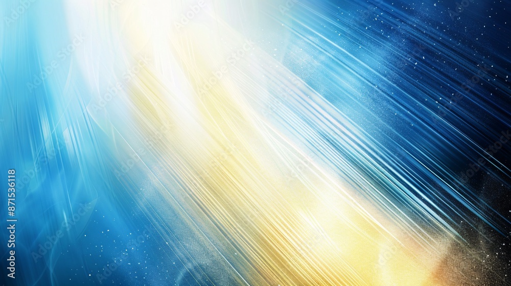 Abstract Light Streaks with Blue and Yellow Hues Abstract Light Streaks with Blue and Yellow Hues