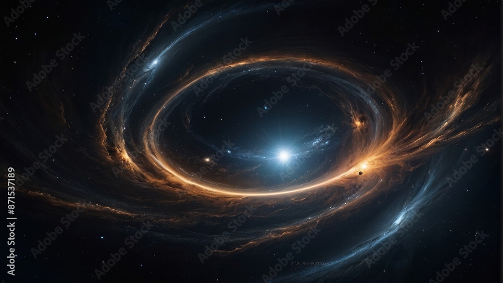 Fototapeta premium Space Industry - Deep, dark backgrounds with bright spots and rays of light, inspired by the starry sky