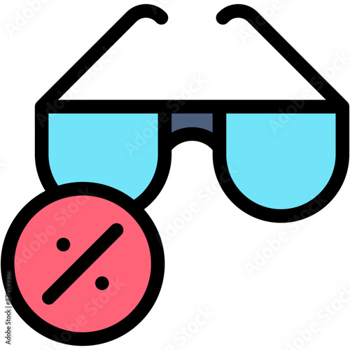 Vector Icon Eye Glasses, Commerce And Shopping, Accessories, Eye Glasses, Protection