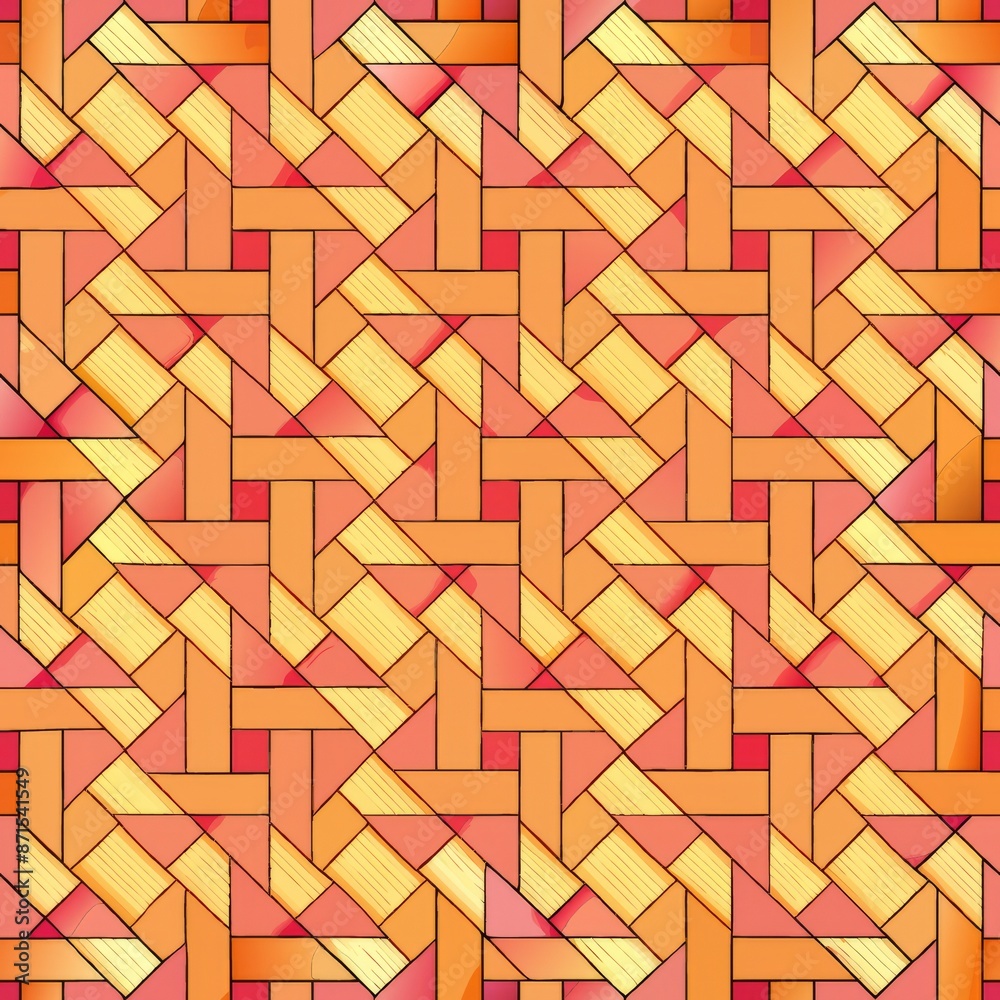 Fototapeta premium seamless pattern of basketweave with subtle gradient transitions, Generative AI