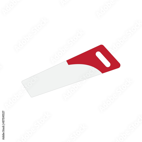Carpenter Hand Saw vector illustration. Carpentry Work equipment.
