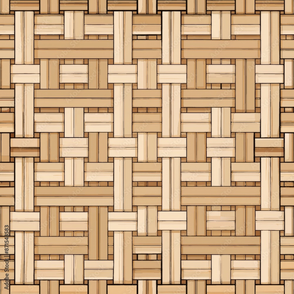 seamless pattern of classic basketweave in neutral tones, Generative AI seamless pattern of classic basketweave in neutral tones, Generative AI