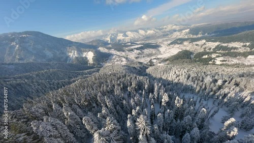 An Aerial FPV Drone Shot of Baramulla at Kashmir in India

