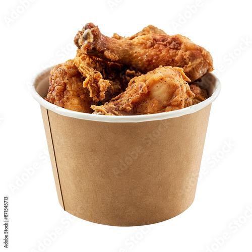 Golden brown and crispy roasted fried chicken clip art