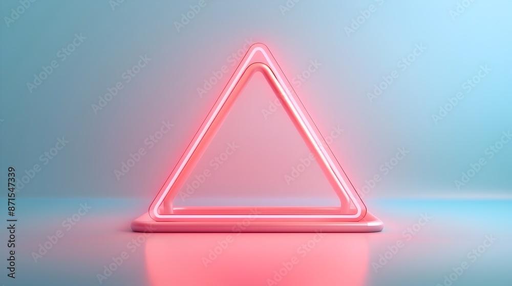 Glowing Neon Triangle Geometric Abstract Design Glowing Neon Triangle Geometric Abstract Design