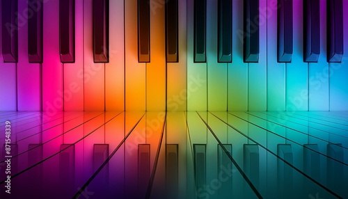  Abstract background with piano keys