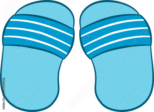 blue flip flops