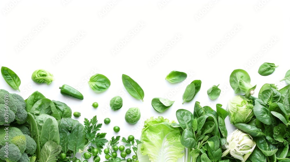 Obraz premium Fresh Organic Farm Vegetables Arranged Border on White Background for Raw Food Concept