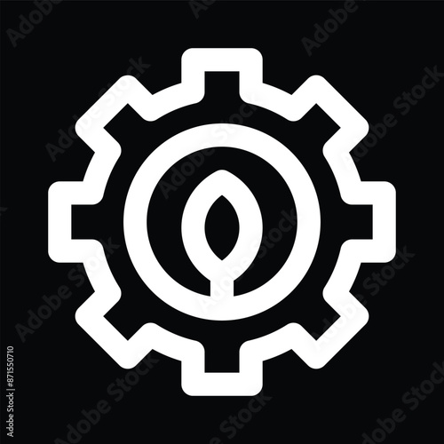 White Gear Icon