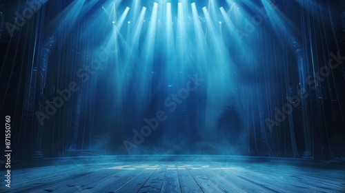 enchanting performance enhanced by theater stage and spotlight