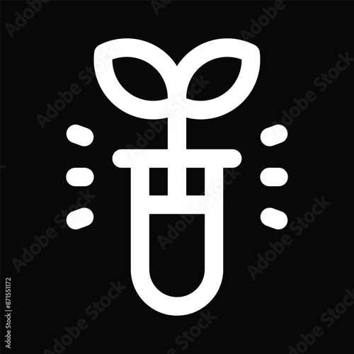 Plant Growing in Test Tube Icon